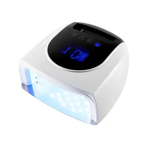 96W UV LED Nail Lamp Lâmpada de secagem portátil usada para secar Gel Nail Polish Built-in Battery Manicure Salon Ferramentas e Equipamentos