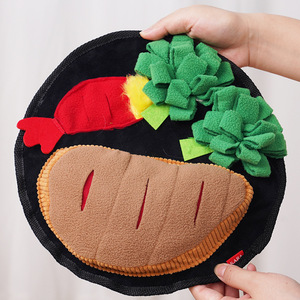 Alfombra olfativa para perros, de lana, para almacenamiento de comida, con diseño de hamburguesa, carne y pollo frito, juguete para mascotas, para autoentretenimiento, educativo y que requiere de actividad física. - Product Image 3