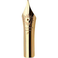 MAJOHN 8 #   Pluma estilográfica de 40 mm con punta súper grande, metálica, chapada en oro, azul y negra, con acabado brillante.