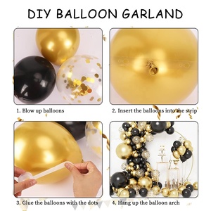 Kit <span class=keywords><strong>per</strong></span> Decorazioni Fai-da-Te <span class=keywords><strong>per</strong></span> Feste di Compleanno, Laurea e Anniversario, Set di Palloncini Neri, Dorati e con <span class=keywords><strong>Coriandoli</strong></span> <span class=keywords><strong>per</strong></span> Arco e Ghirlanda - Product Image 5