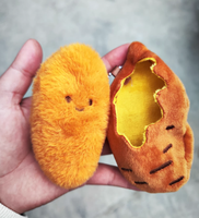 Mignon porte-clés en peluche patate douce, poupée en peluche patate douce de dessin animé, pendentif de sac, porte-clés