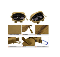 Sac de taille tactique et étui à lunettes - Tissu Oxford écologique, portable et durable pour les sports de plein air, la chasse et la pêche