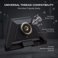 Base de montage de remplacement pour terminal Internet par satellite, adaptateur de trépied universel en ABS avec filetage en laiton 1/4-20, noir
