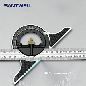 <b>Combination</b> <b>Square</b> Horizontal Aluminum Multi-Function Scraper Carpentry <b>Squares</b> Right 90 Degree Angle Ruler DIY Woodworking OEM - Product Image 3