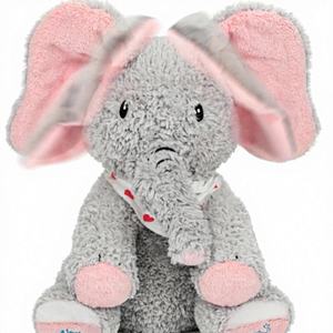 Juguete de Peluche de Elefante con Orejas Móviles, Relleno de Algodón PP, Opción de Logotipo Personalizado, 31cm-50cm, Navidad - Product Image 6