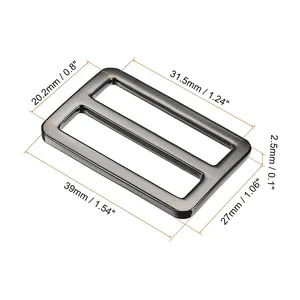 Factory Direct Metal Tri Glide Slide Middle Center Bar Adjuster Buckle For Bag Parts Accessories Strap Belt Webbing 25/32mm