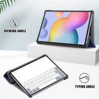 Coque en cuir Pu pour tablette professionnelle, fine et légère, étui mat pour Samsung Galaxy Tab S7 SE S8 plus