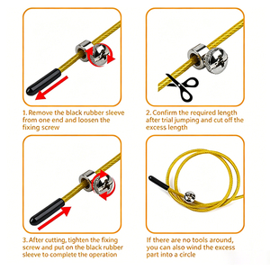 Cuerda de Saltar de Aluminio y Acero, Portátil, Personalizable y Ajustable para Deportes Aeróbicos - Product Image 5