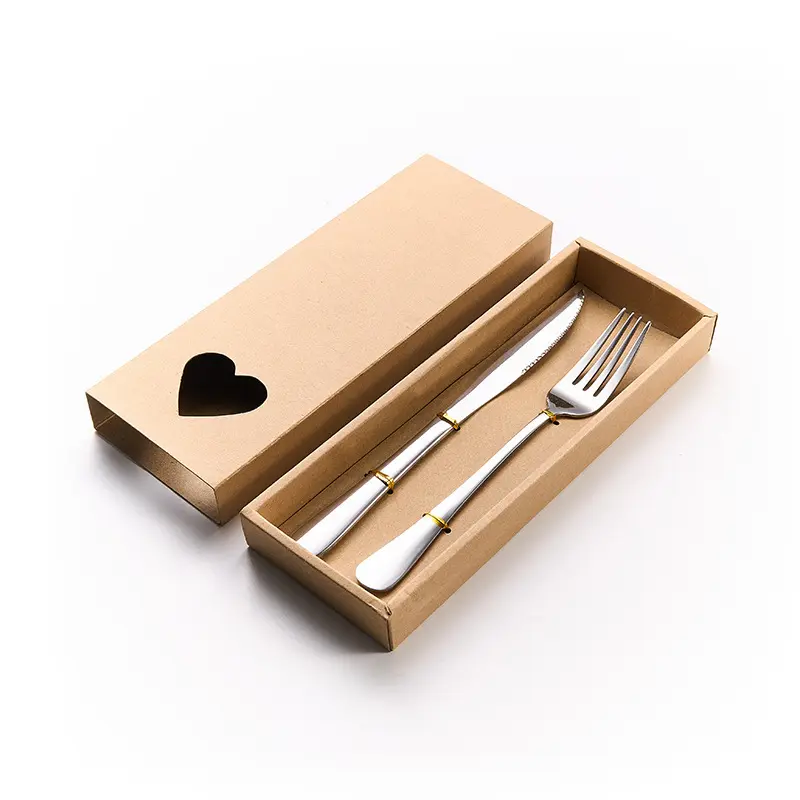 Set peralatan makan sendok garpu Stainless Steel, alat makan sendok garpu Stainless Steel dengan kotak