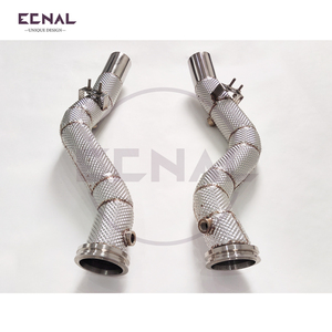 Ecnal pour Maserati Ghibli SQ4 3.8T 2014+ - Collecteur d'échappement en acier inoxydable pour améliorer les performances de la <span class=keywords><strong>voiture</strong></span>, isolation thermique - Product Image 2