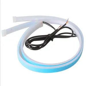 Super Slim Strip Tape Lights Daytime Running Light 30CM White Yellow Blue Led Strip Headlight 12V Flexible Tube DRL