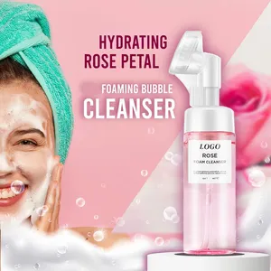 BLIW-Mousse de limpieza de aminoácido vegano, marca privada, elimina el maquillaje, hidratante, lavado Facial, rosa, espumoso