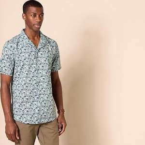 เสื้อเชิ้ตผู้ชายทรงเข้ารูป ผ้าฝ้ายถัก 100% แขนสั้น ติดกระดุม สำหรับวันหยุดฤดูร้อน ระบายอากาศได้ดี สกรีนโลโก้ตามสั่ง คอตั้ง พิมพ์ลาย - Product Image 2