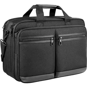 Bolso de hombro de nailon de alta capacidad expandible, personalizado, para viaje de negocios, para ordenador portátil, maletines