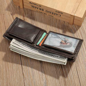 Portefeuille <span class=keywords><strong>homme</strong></span> Marrant 7328, portefeuille à rabat avec <span class=keywords><strong>porte</strong></span>-cartes et pince à billets, fin, anti-RFID, en <span class=keywords><strong>cuir</strong></span> véritable. - Product Image 1