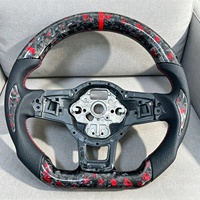 Volant de course en fibre de carbone forgé sur mesure pour VW Golf Passat Bora Polo Sagitar MK7 MK6 MK5 GTI GTD TDI Pièces automobiles