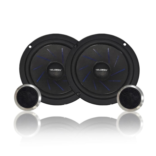 High Performance 6.5 Inch 2 Way Component Car Audio Speakers Woofer and Tweeter Kit for Vehicle Stereo Sound System Modification