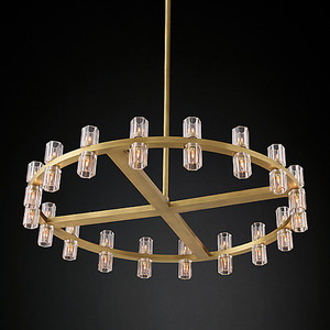 Crystal Chandelier Round Multi Head Led <b>Light</b> For Hotel Reception Living Room Restaurant Tea Room Study - Product Image 4
