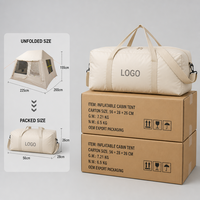Tente de camping gonflable en PVC personnalisée, imperméable, portable, familiale, grande, pliable, pour le glamping, tente de maison gonflable, tente d'extérieur