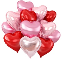Ballons Cœur Rouges en Mylar de 18 Pouces en Gros pour la Saint-Valentin, Anniversaire de Mariage, Décoration de Fête, Ballons en Forme de Cœur d'Amour