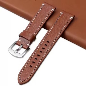 Bracelet de <span class=keywords><strong>montre</strong></span> en cuir de grain supérieur 18mm 20mm 22mm hommes cuir de vachette Litchi Grain Bracelet de <span class=keywords><strong>montre</strong></span> Bracelet souple - Product Image 4