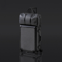 Maleta de Lujo de Aluminio con Ruedas Universales de 20/24 Pulgadas, Juego de Equipaje de Mano, Maleta con Ruedas Resistente a Arañazos, Bolsas de Viaje