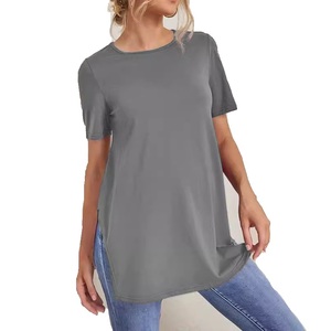 Haut de Maternité Uni pour Femme Enceinte, Blouse d'Allaitement à Manches Courtes, T-Shirt d'Été Uni pour <span class=keywords><strong>Grossesse</strong></span> - Product Image 1