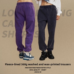 <span class=keywords><strong>Pantaloni</strong></span> Sportivi da Donna 2026 Nuovo Arrivo 360g Felpati in Pile Stile Retrò Batik Vita Alta Vestibilità Ampia <span class=keywords><strong>Pantaloni</strong></span> Jogger Sportivi da Uomo - Product Image 3