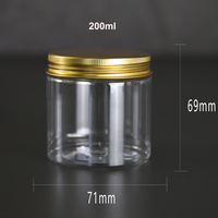 Op voorraad: Transparante plastic potjes 30g 50g 80g 100g 120g 150g 200g met brede opening, PET verpakking, met schroefdeksels voor thee