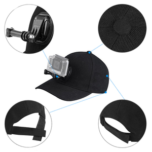 Sombrero de béisbol con hebilla de liberación rápida, gorra de béisbol negra con hebilla de montaje para <span class=keywords><strong>gopro</strong></span> 10 <span class=keywords><strong>9</strong></span> 8 7 6 + 5 4 3 - Product Image 4