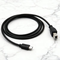 Kabel USB C ke Tipe B 2.0 untuk Laptop Printer Tipe C Kabel Pemindai Printer untuk Ponsel Tablet 0.5M 1M