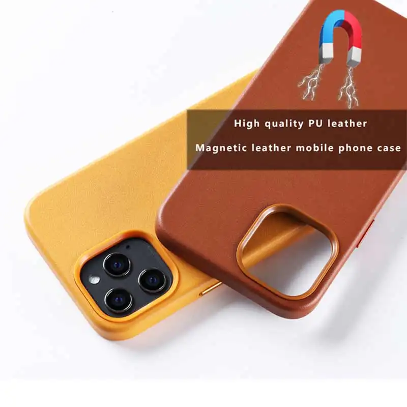 Coque pour téléphone portable 7, 8 Plus, Ss, 11 et 12Pro Max, étui magnétique étanche en cuir pour iphone