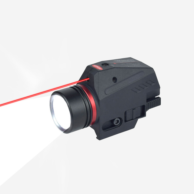 Lightweight 150 Lumen Red Dot Light Combo Flashlight Adjustable Constant Output Mount Black/Tan Hunting Accessory