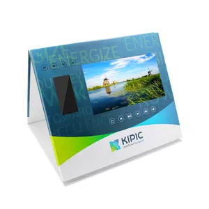 Marketing Advertising Hardcover 7inch Video Screen Brochure Lcd Video Brochure Video Palyer Brochure