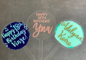 อุปกรณ์ตกแต่งหน้าเค้กอะคริลิคทรงกลม,ที่วางด้านบนเค้กแบบ DIY วงกลมเปล่าใสสำหรับตกแต่งเค้กและงานแต่งงานแบบกำหนดเองได้ตามต้องการ - Product Image 2