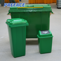 Conteneur de déchets mobile industriel de grande taille, à commande au pied, en plastique, rotatif, pour le recyclage des déchets, vente en gros d'usine