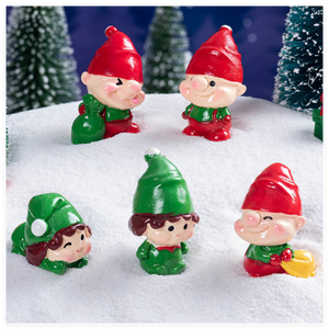 3DミニGnome女の子サンタクロース樹脂像クリスマス置物DIYキット子供用バス爆弾おもちゃクリスマス装飾樹脂工芸品 - Product Image 3