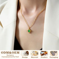 Collier personnalisé en acier inoxydable plaqué or 18 carats avec pendentif tournesol en zircon, étanche et inaltérable, bijou de mode