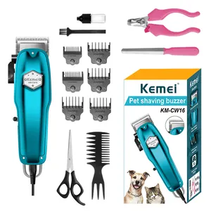 Kemei-Cortapelos eléctrico para perros y gatos, cortapelos ajustable con cabezal de corte ajustable, recortadora de mascotas, para perros y gatos