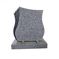 Pierre tombale en granit gris clair naturel poli pour cimetière, pierre tombale en granit gris gravée sur mesure