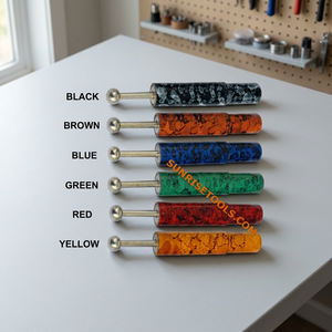 Ensemble de polissoirs diamantés ronds en plastique pour la fabrication de bijoux, 6 couleurs : noir, marron, bleu, vert, rouge, jaune - Product Image 5