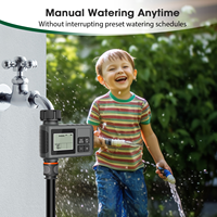 Temporizador de agua programable para exteriores para grifo de jardín IPX5 Temporizador de manguera impermeable con modo manual