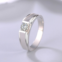 Bague en argent avec sertissage personnalisé et zircon plaqué platine, bijoux de mariage pour collections de marques de mariée de boutiques