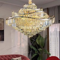Lampe de salon de luxe moderne et simple élégant et luxueux pour villas restaurants chambres lustre en cristal