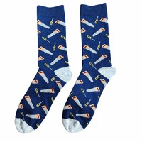 Chaussettes d'hiver mi-mollet en nylon jacquard respirant à motif dessin animé