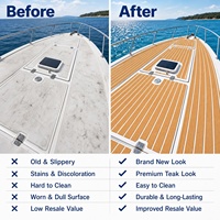 Tapis de sol de bateau personnalisé en mousse EVA, antidérapant, auto-adhésif, effet teck, pour yacht, camping-car, glacière, kayak, accessoires de jet ski