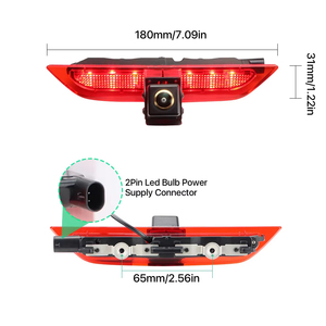 Cámara de Reversa con Luz de Freno GreenYi para VW <span class=keywords><strong>Caddy</strong></span> 2020-2024 California V5 Camper Box <span class=keywords><strong>Furgon</strong></span> Estate SBA SBB SBJ MPV 2021-2024 - Product Image 3