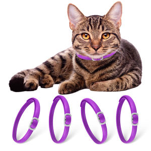 Paquete de 4 collares calmantes para gatos, collares de feromonas ajustables impermeables para aliviar el estrés y la ansiedad - Product Image 2