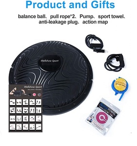 Wellshow Sport Balance Ball Half Yoga Ball Balance <span class=keywords><strong>Trainer</strong></span> con bandas de resistencia y bomba de aire - Product Image 2