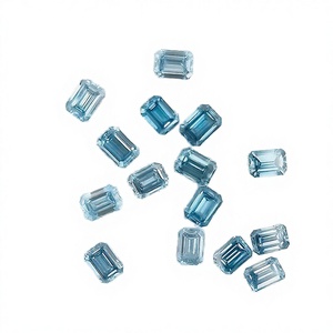 Stonewels Hermoso Diamante Azul Cielo Corte Esmeralda Perforado con Láser 0.5-1ct 4*6-5*7mm Diamante Azul Suelto Cultivado en Laboratorio Excelente Claridad VS1 - Product Image 2